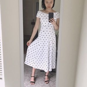 ASOS polka dot midi dress
